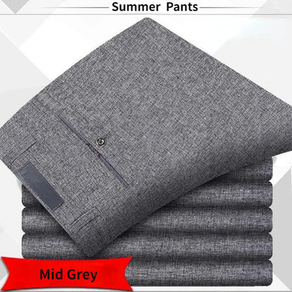 High-Quality Men's Suit Pants Classic Summer Spring Pants High Waist Autumn Trousers