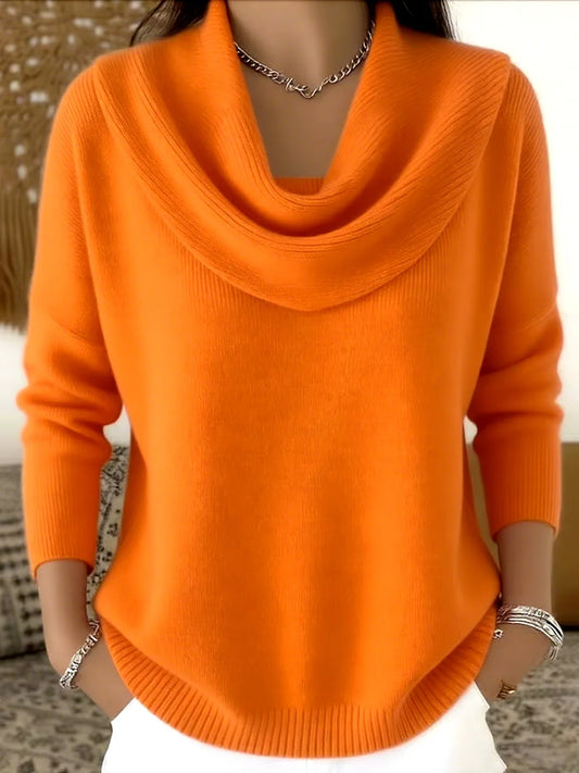 2026 Women's Autumn/Winter New Collection Solid Color Long Sleeve Sweater Tops