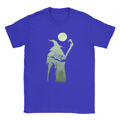 Novelty Into the Forest Tshirts Men Cotton Short Sleeve L-Lords Of The R-Rings Gandalf Wizard Hobbit Crewneck Summer Clothing