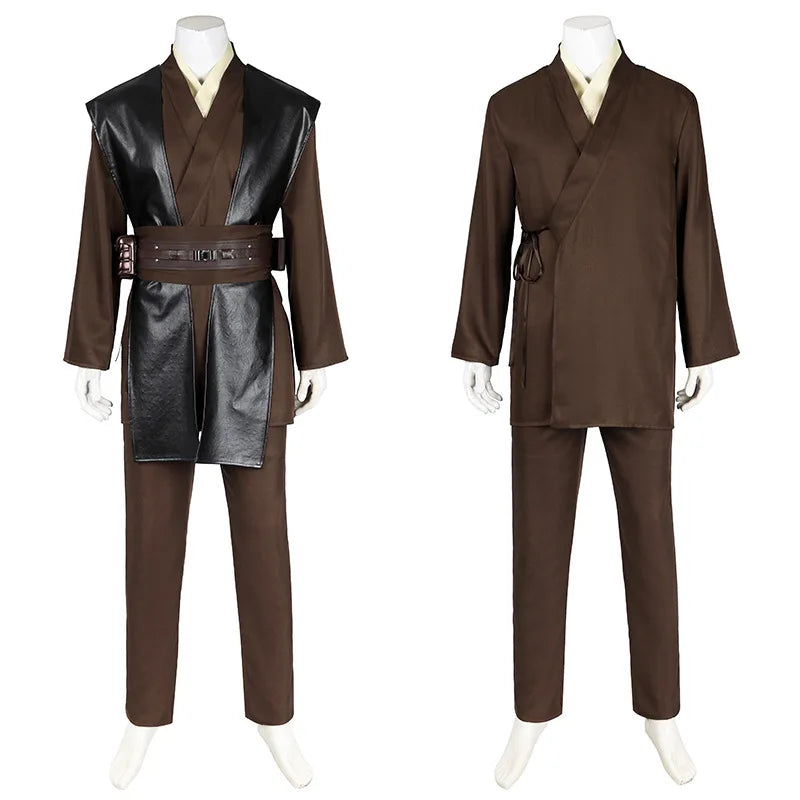 Jedi Anakin Cosplay Costume Disfraz Skywalker Vader Darth Jedi Top Pants Cloak Belt