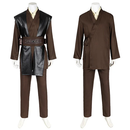 Jedi Anakin Cosplay Costume Disfraz Skywalker Vader Darth Jedi Top Pants Cloak Belt