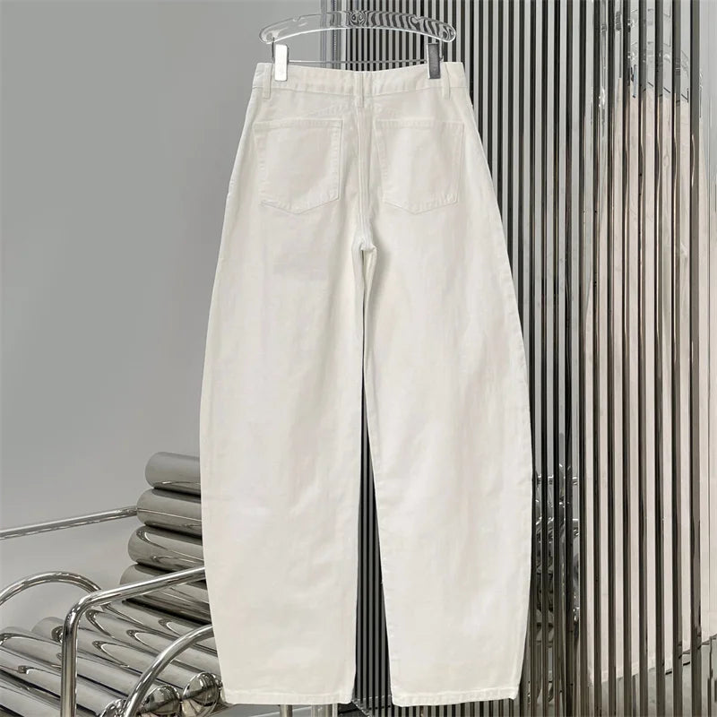 women's jeans New high waisted slim fit straight leg pants for the summer of 2026 pure cotton casual women's pants Denim pants