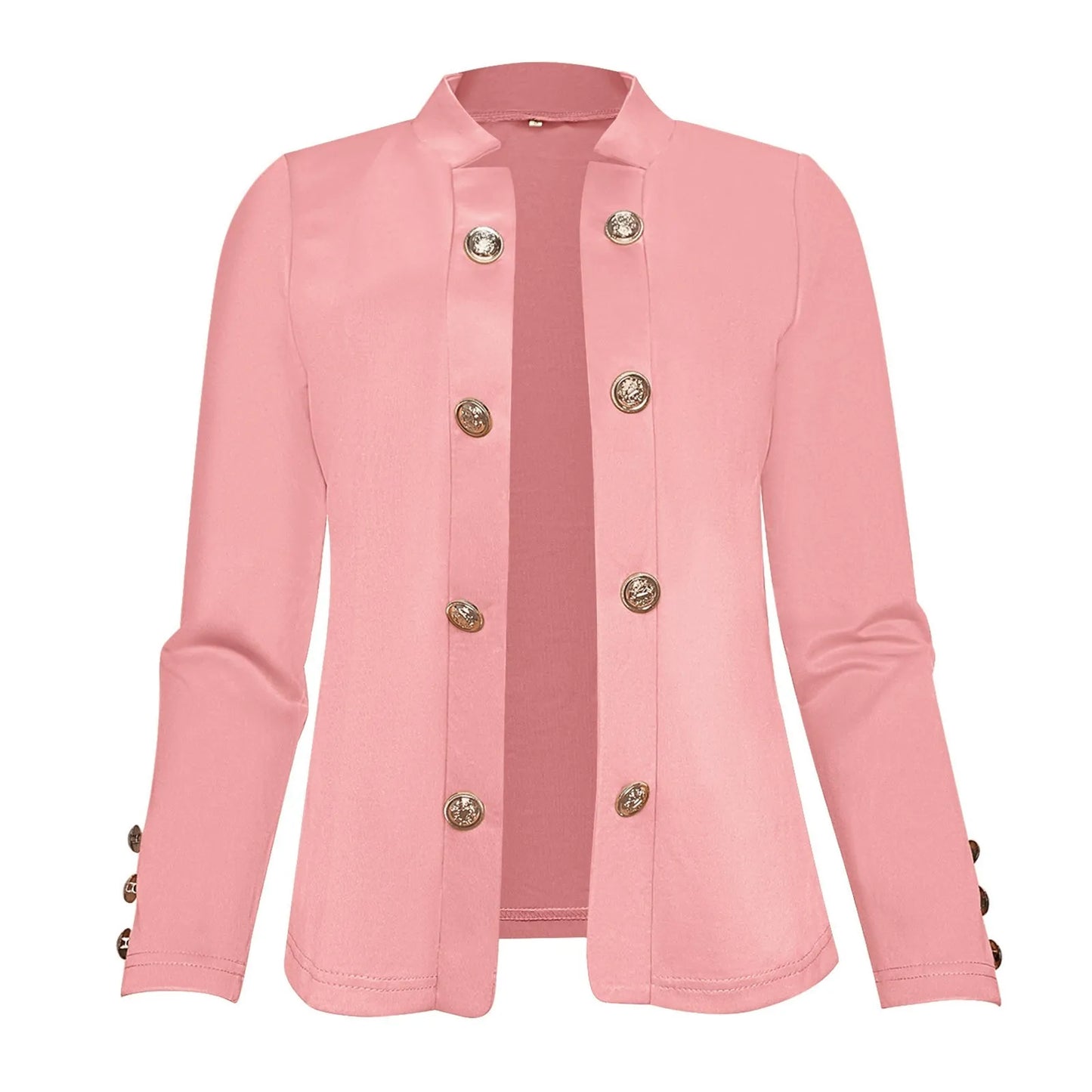 Light Womens Jacket Womens Business Casual Fall Long Sleeve Notch Cardigans Open Front Work Office Cropped куртка женская