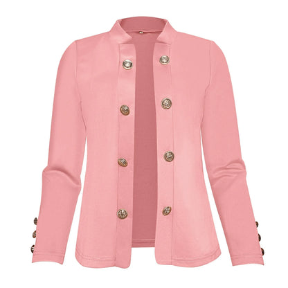 Light Womens Jacket Womens Business Casual Fall Long Sleeve Notch Cardigans Open Front Work Office Cropped куртка женская