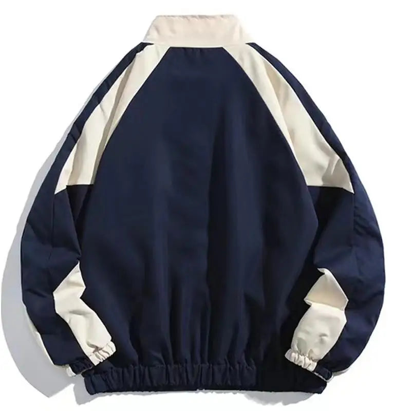 Reflective Striped Men's Jacket 2026 Hip Hop Streetwear Coats Zipper Up Jacket Windbreaker Harajuku Thin Coats Sports Black Blue