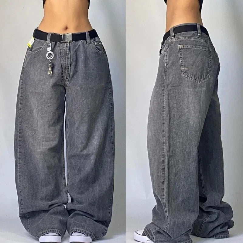 Y2K Harajuku New Punk Feng Shui Washing Old Baggy Jeans Female