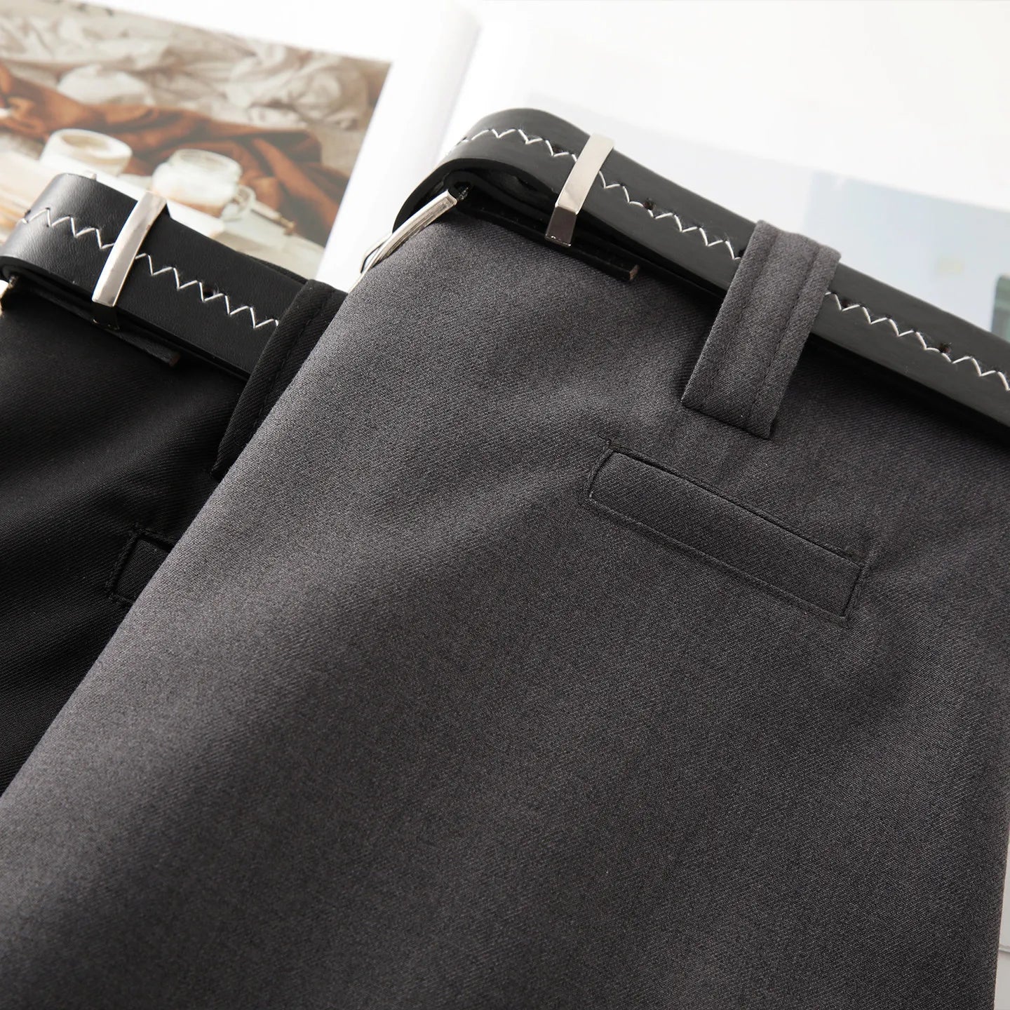 ZJYT Elegant Ladies Summer Skirts for Women 2026 New Fashion High Waist Belted Office Work Knee Length Skirt Female Faldas Grey