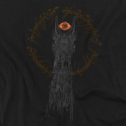 Mens Classic Lord The Rings Tower Sauron Eye T-Shirt, Black