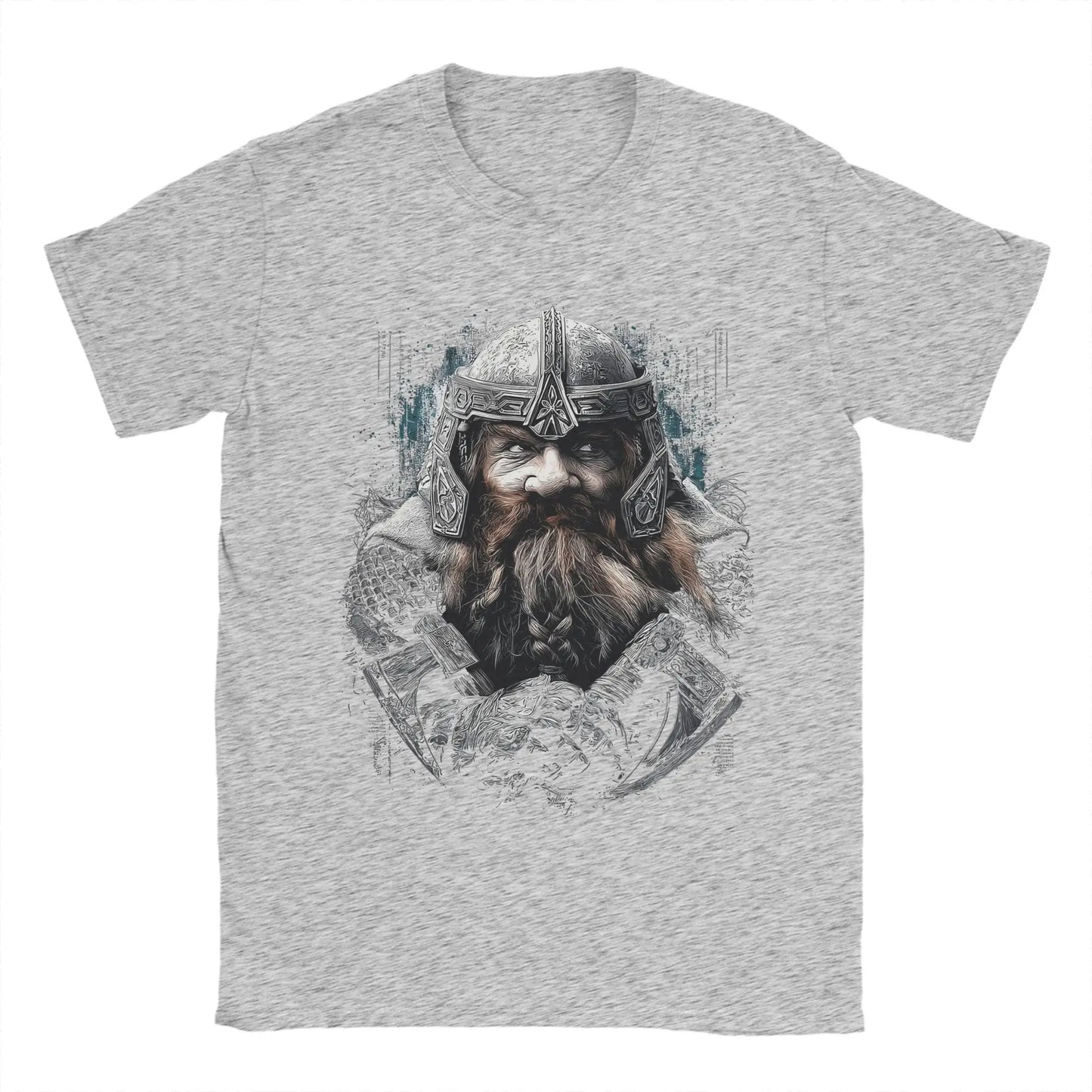 Gimli L-Lords Of The R-Rings T Shirt Men Pure Cotton Funny T-Shirt Round Neck  Tees Short Sleeve Tops 6XL