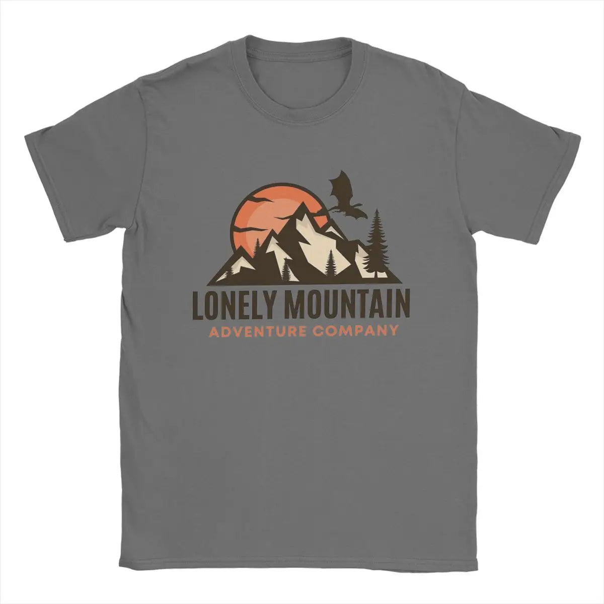 Lonely Mountain Adventure Company L-Lords Of The R-Rings T Shirt for Men Pure Cotton Vintage T-Shirt O Neck Tee Shirt Clothing