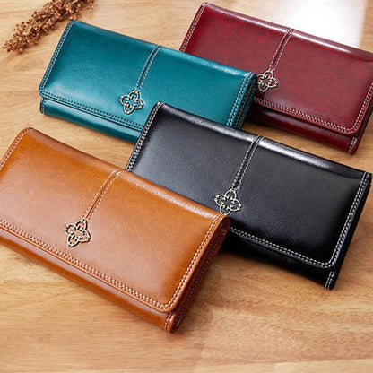 Women's Leather Wallet	Woman Luxury Long Wallets Fashion Women Purses Money Bags 2022 Handbags Women's Purse Cards Holder