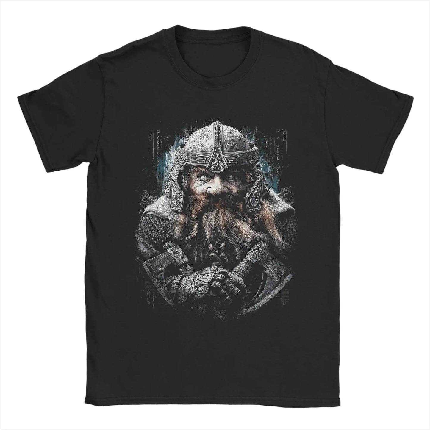 Gimli L-Lords Of The R-Rings T Shirt Men Pure Cotton Funny T-Shirt Round Neck  Tees Short Sleeve Tops 6XL