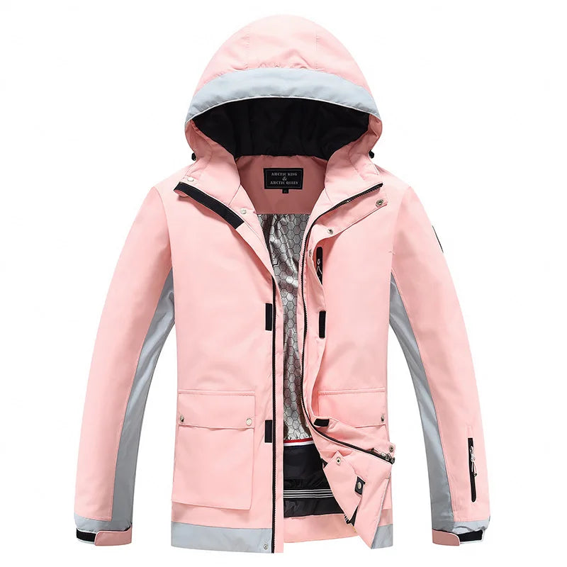 New Men's Women's Ski Suit Winter Outdoor Snow Wear Waterproof Windproof Thickened Warm Ski Clothing Jacket Pants Set Couple