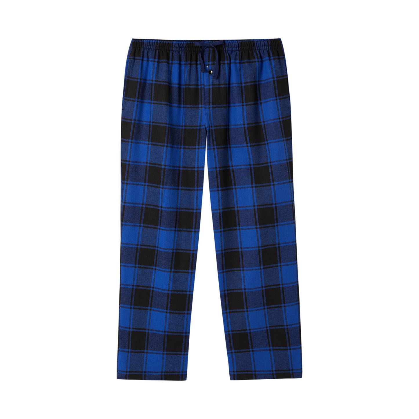 Men's Pajama Bottom Flannel Trendy Plaid Solid Casual Comfy with Pocket Warm Loose Sleeping Pants Stretchy Elastic Waistband