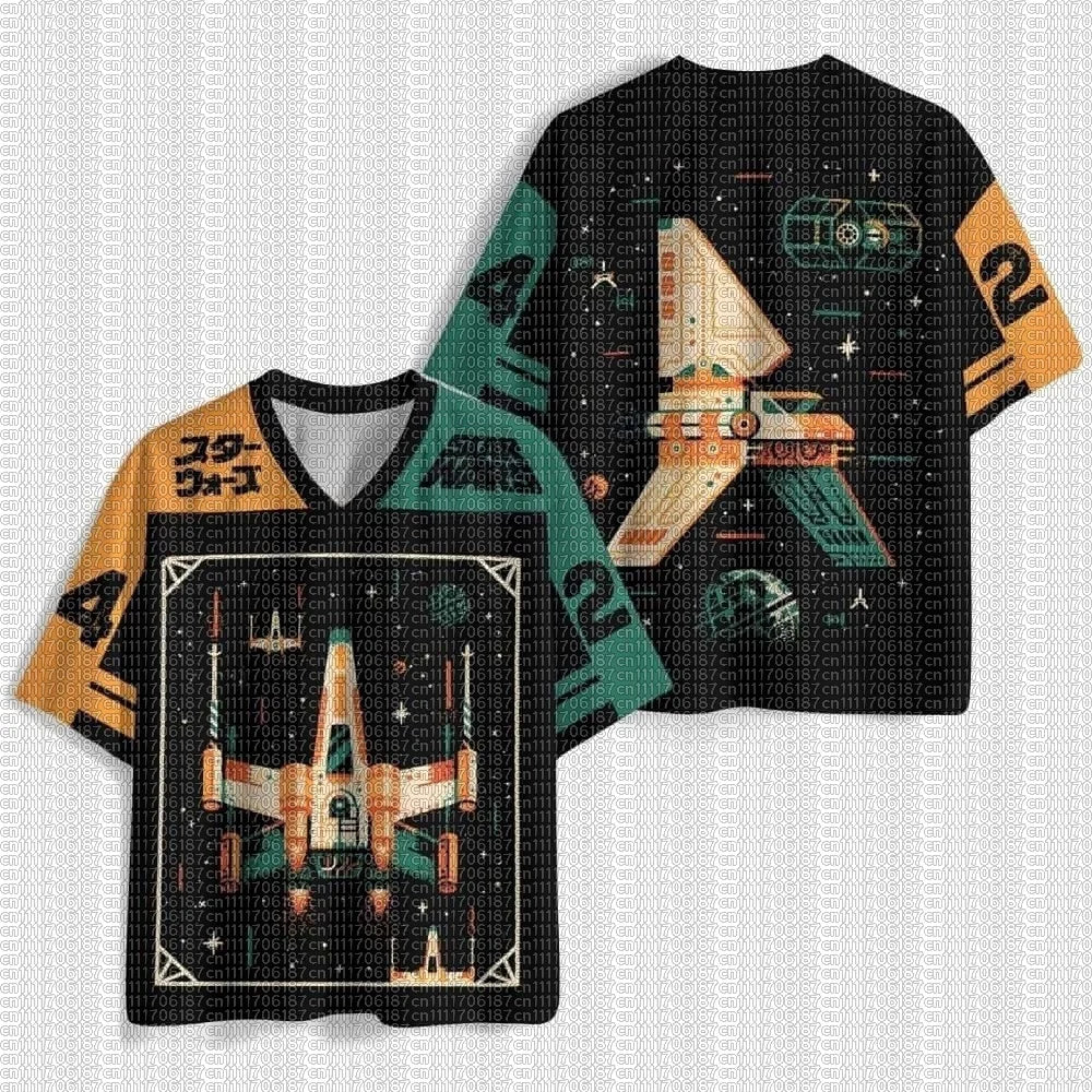 American Summer New Children's Adult Star Wars Mesh Sports Jersey Breathable Casual Street Sci-fi Fan T-shirt Large Size