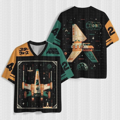 American Summer New Children's Adult Star Wars Mesh Sports Jersey Breathable Casual Street Sci-fi Fan T-shirt Large Size