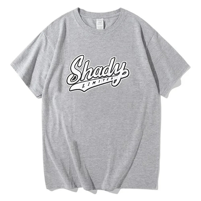 Eminem Shady T-Shirt Rapper Music Gift for Fan T Shirts Men Women Round Neck Short Sleeve Streetwear High Quality Cotton Clothes