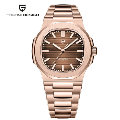 PAGANI DESIGN New Men's Watches Luxury Rose Gold Automatic Watch For Men Mechanical Wristwatch Waterproof AR Sapphire Clock 2026