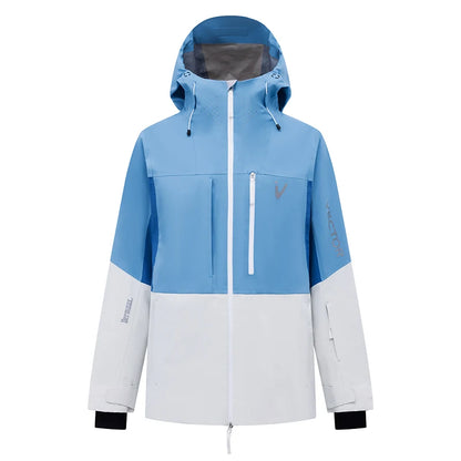 VECTOR Man and Woman Open Skiing Jacket with High Pressure Waterproof and Wear Resistant Full Pressure Adhesive Snowboard