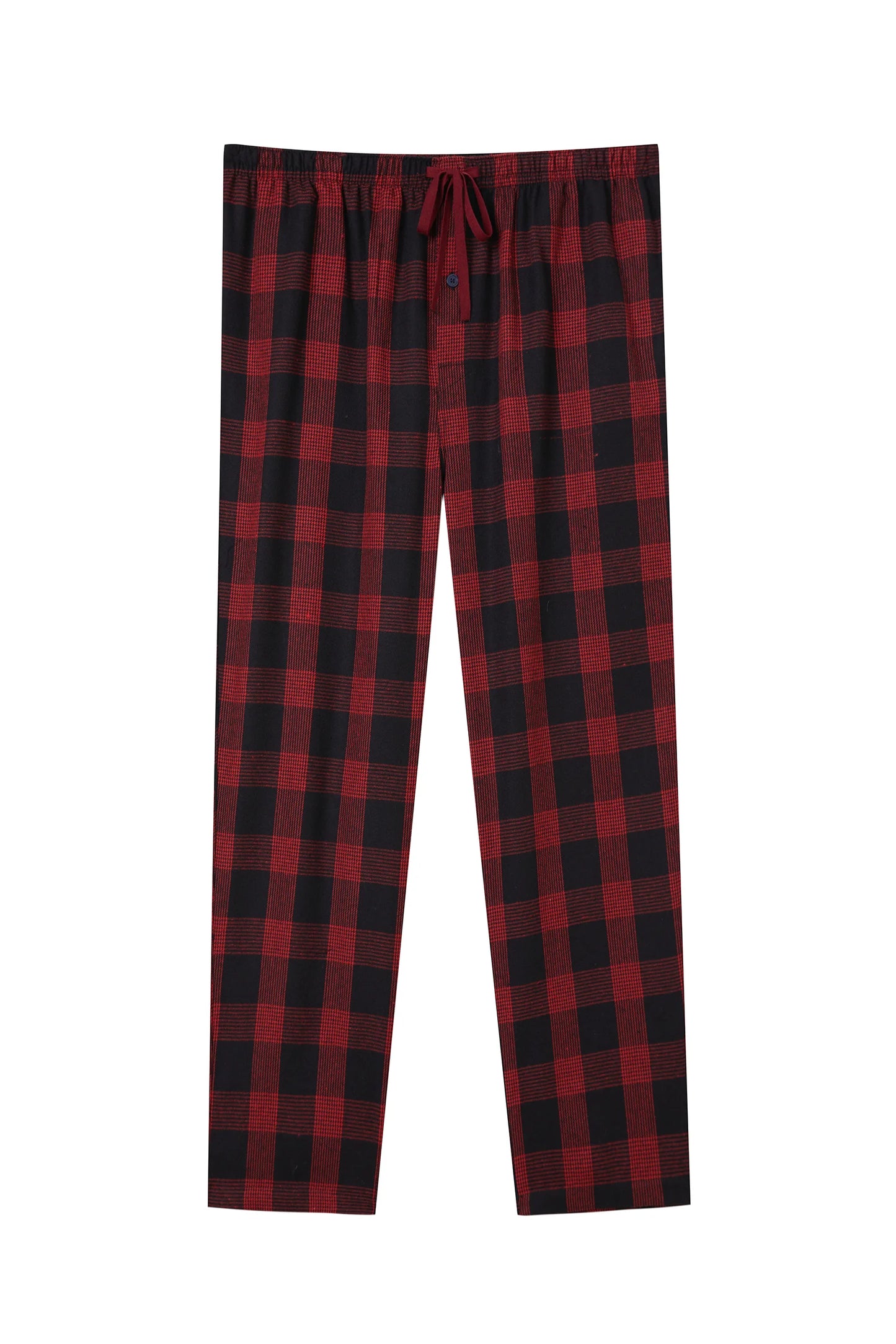 Men's Pajama Bottom Flannel Trendy Plaid Solid Casual Comfy with Pocket Warm Loose Sleeping Pants Stretchy Elastic Waistband
