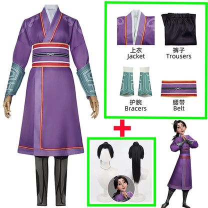 Movie Ne Zha 2 Nezha's Mother Father Cosplay Costumes Nezha Demon Boy Li Jing Yin Fu Ren Carnival Party Wig Clothes Ancient Suit