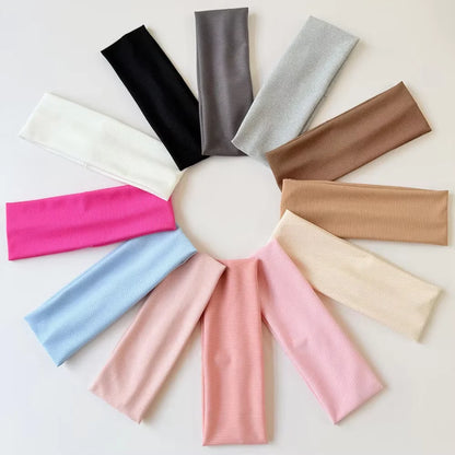 Threaded Hair Band Sports Yoga Sweat-absorbent Wide Headscarf Hair Band Female Joker Elastic Solid Color Headband Headdress