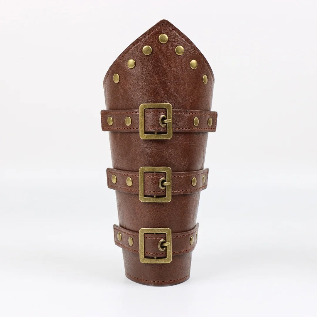 Renaissance Leather Belt Pouch Purse Viking Medieval Leather Bracers for Halloween Retro Medieval Festival Costume Cosplay