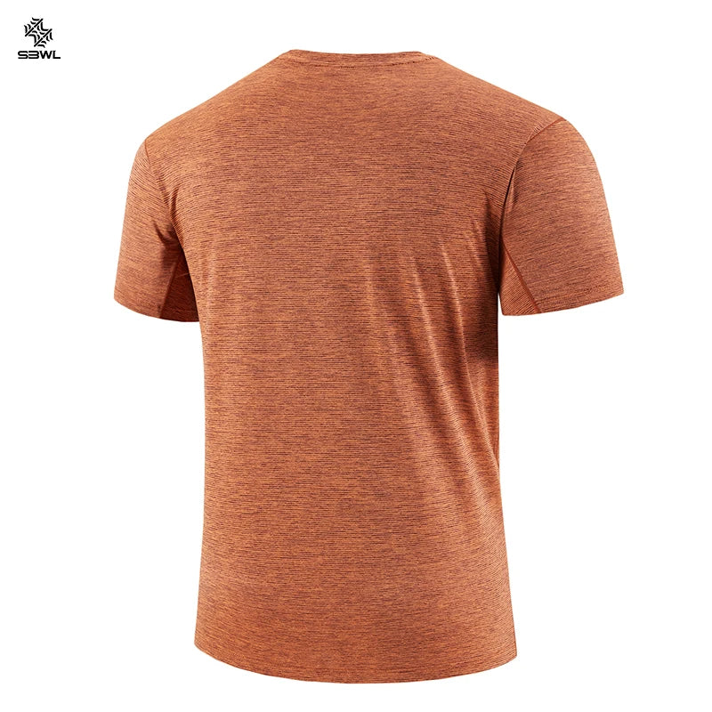 SBWL 2025 new summer high-quality outdoor sports and indoor fitness quick-drying T-shirt, fashion and casual short-sleeved Tops