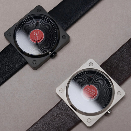 SKU Vinyl Record Quartz watches for man mens watches Vintage classic Luxury Designer watches Gift  andoando Luminous Wristwatch