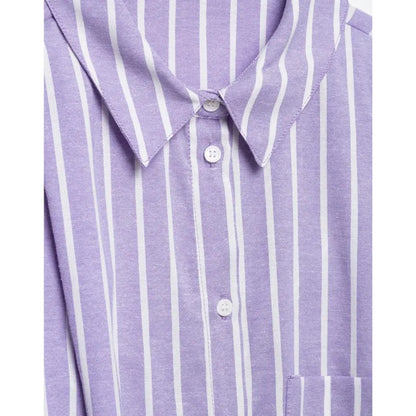 Women's Striped Short Shirts New 2026 Spring Summer Women Simple Sleeveless Puffed Hem Shirts & Blouses Female Chic Tops