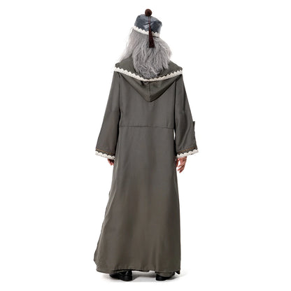Disguise Dumble Cosplay Dore Costume Albus Men Wizard Robe Belt Beard Hat Wig Magic Clothing Set Outfits Halloween Carnival Suit