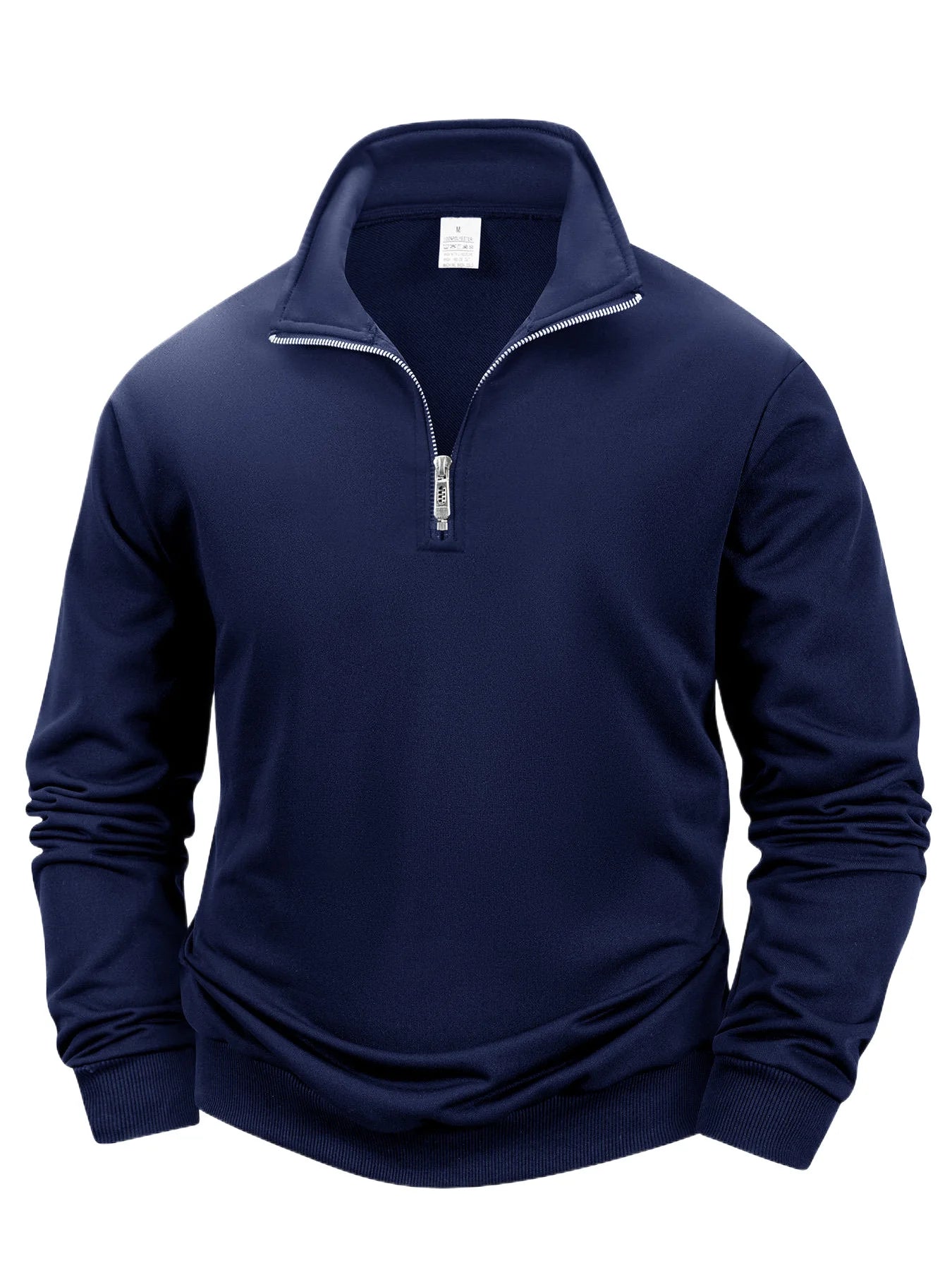 Autumn Men's Zipper Pullover Long Sleeve Sweater Men Warm Slim Casual Turtleneck Mock Neck Pullover Sweatshirts Tops