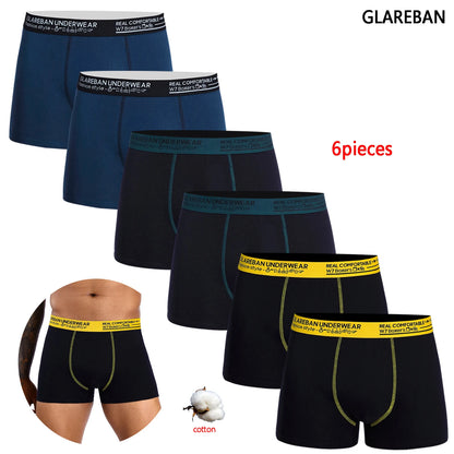6pcs pack Black Boxer Shorts Men Underwear Soft Breathable Male Underpants for Men Homme Boxershorts