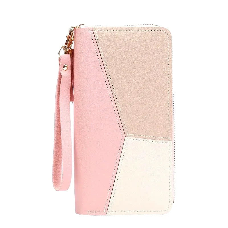 Fashion Zipper Wallets Womens Long Purses Handbags Coin Purse Cards Holder PU Leather Billfold Wallet