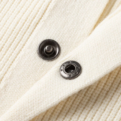 Affordable Luxury Men Long-Sleeved Sweater Jacket Round Neck Real Pocket Single-Breasted Knitwear Classic Trend Men's Clothing