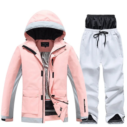 New Men's Women's Ski Suit Winter Outdoor Snow Wear Waterproof Windproof Thickened Warm Ski Clothing Jacket Pants Set Couple