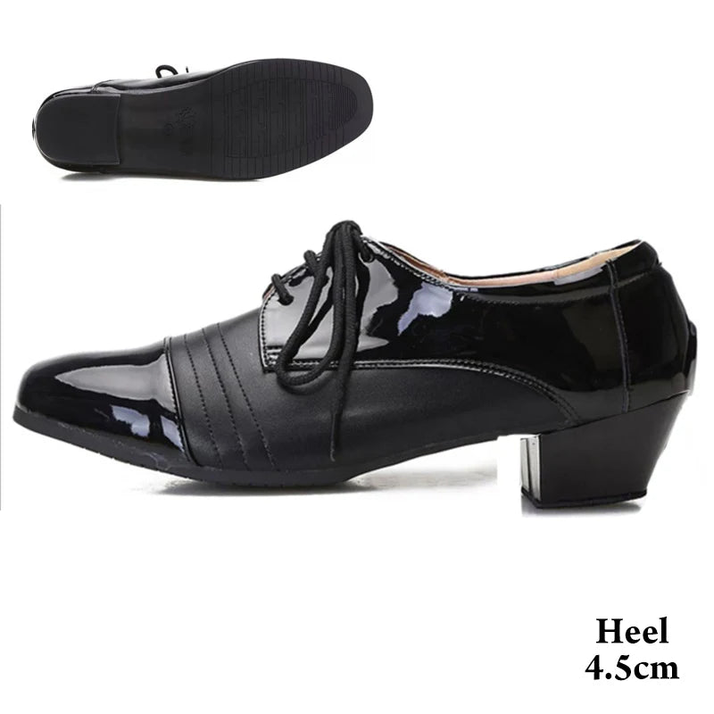 Men Latin Dance Shoes For Rumba Waltz Ballroom Party Salsa Tango Modern Dance Shoes Patent/Matte Leather Boy's Dance Sneaker